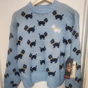 Stranger Things Erica Sinclair Scottie Dog Sweater Women's Size M
